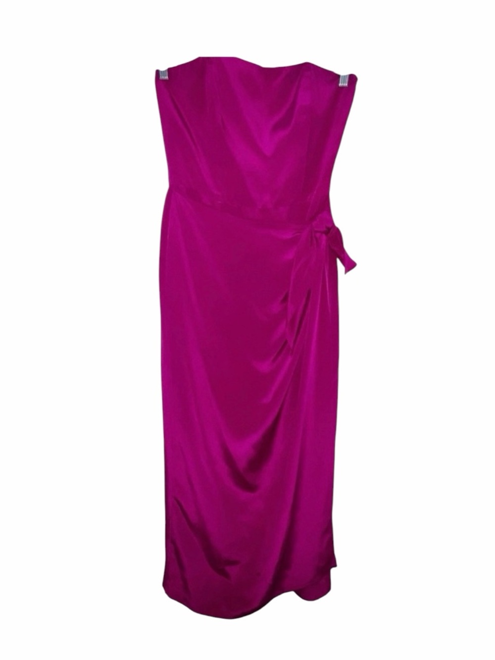 New Ellen Tracy Linda Allard Evening Fuchsia Sleeveless 100% Silk Dress